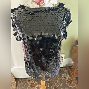 Vintage Sequin Silk Blouse